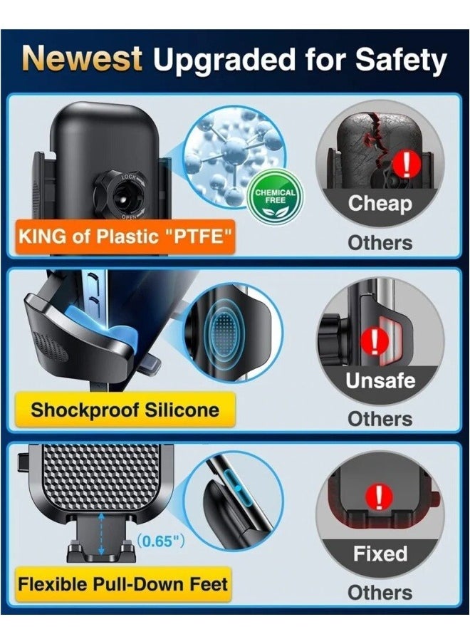 RUNDONG AUTO ACCESSORIES Car Dashboard Suction Cup Telescopic Rod Universal Mobile Phone Holder  - Image 3