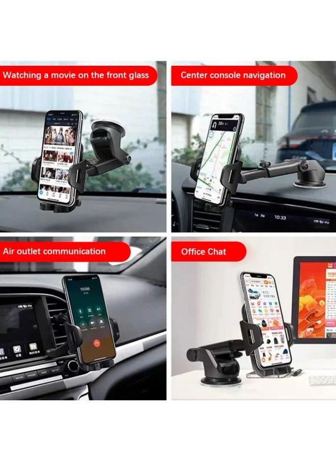 RUNDONG AUTO ACCESSORIES Car Dashboard Suction Cup Telescopic Rod Universal Mobile Phone Holder  - Image 5