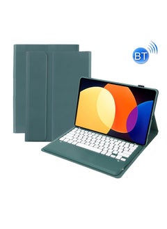 Case Cover A0N4 Detachable Sheep Pattern TPU Bluetooth Keyboard Tablet Leather Case For Xiaomi Pad 5 Pro 12.4 Dark Green