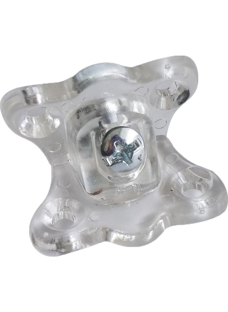 Nobel - Plastic Angled Transparent T Connection Transparent Corner Joint 100 pcs - Image 1
