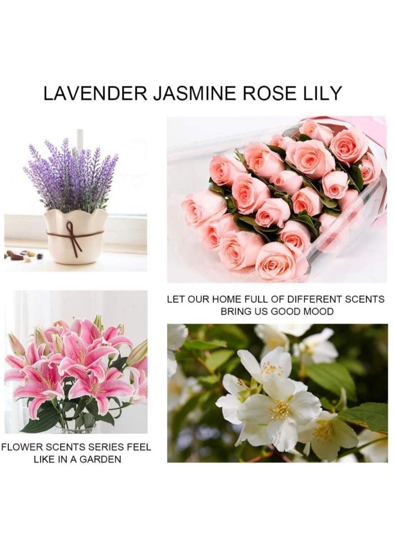 Captaintech Lavender Jasmine Lily Rose Flower Sachet 1Box 12Pcs 12 Packs Closet Air Deodorizer Freshener Scented Drawers Sachets Long Lasting Smell Goods for House 4 Scent Home Car Fragrance Products - Image 2