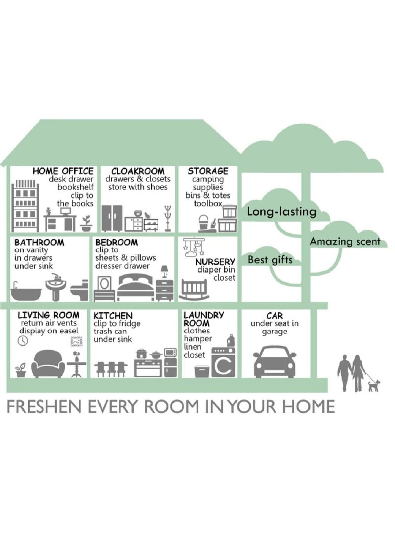 Captaintech Lavender Jasmine Lily Rose Flower Sachet 1Box 12Pcs 12 Packs Closet Air Deodorizer Freshener Scented Drawers Sachets Long Lasting Smell Goods for House 4 Scent Home Car Fragrance Products - Image 5