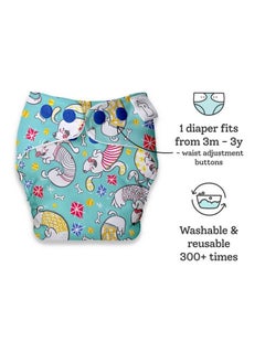 Superbottoms Cloth Diapers For Babiescloth Diaper Combo Pack Of 5 Freesize Uno; Reusable Cloth Diapers For Babies 3M To 3Y ; With 5 Organic Cotton Inserts Pads  - Image 5