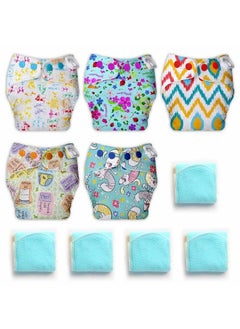 Superbottoms Cloth Diapers For Babiescloth Diaper Combo Pack Of 5 Freesize Uno; Reusable Cloth Diapers For Babies 3M To 3Y ; With 5 Organic Cotton Inserts Pads  - Image 2