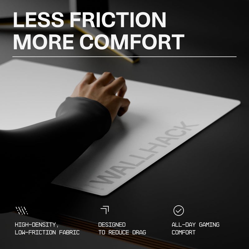 Wallhack Gaming Pro Sleeve With Glove | Low-Friction, High Comfort Performance | Improve comfort on cloth and glass mouse pads | Full sleeve Design, Palm Cover L/XL Black - Image 2