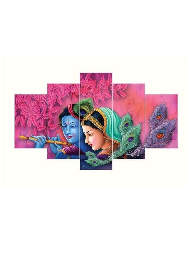 perpetual Radha Krishna Painting For Living Room | Set of 5 Wall Paintings For Wall/Home Decoration Living Room Bedroom Office Hotel Wall Art Dining Area Decor (k5z) - Image 4