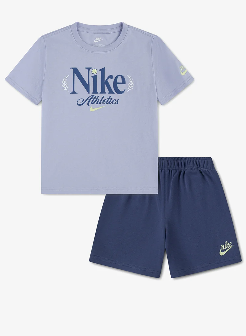 Nike Kids Tennis Jersey Full Tight Shorts