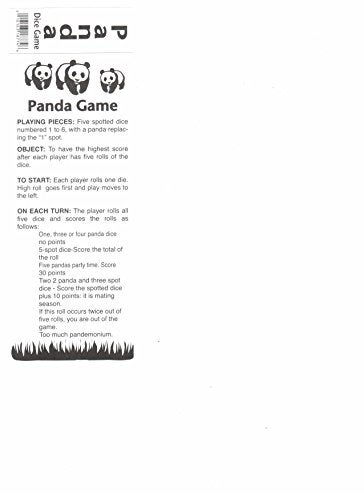 Koplow Games Panda Dice Game with 5 Dice Travel Tube and Gaming Instructions - Image 2