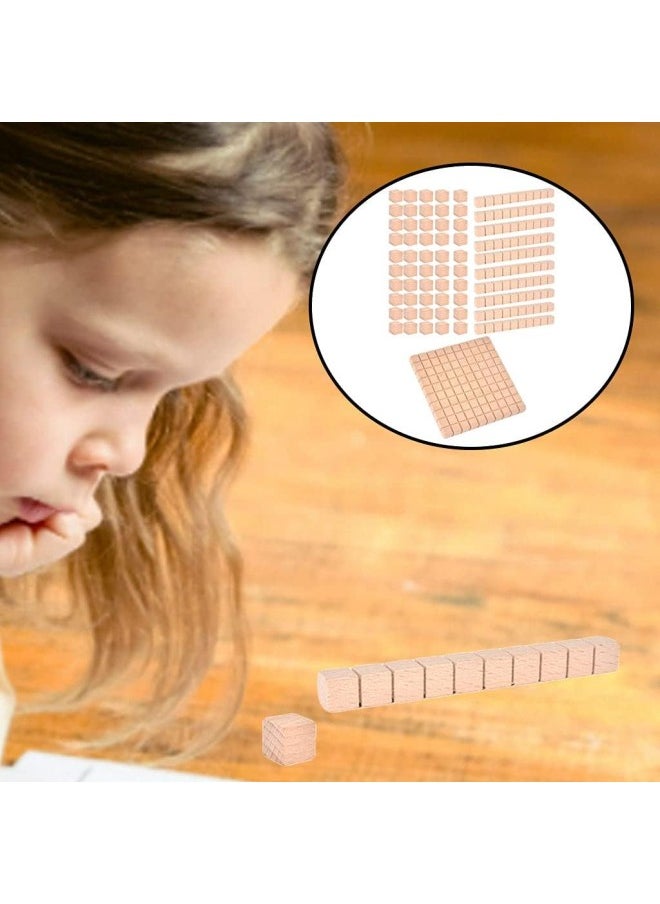 silvercnc - NC NC Montessori DIY Wooden Base Ten Blocks Class Home Math Manipulative Counting School Supplies Math Games Early Math Learning Number Blocks Toy - Package B - Image 1