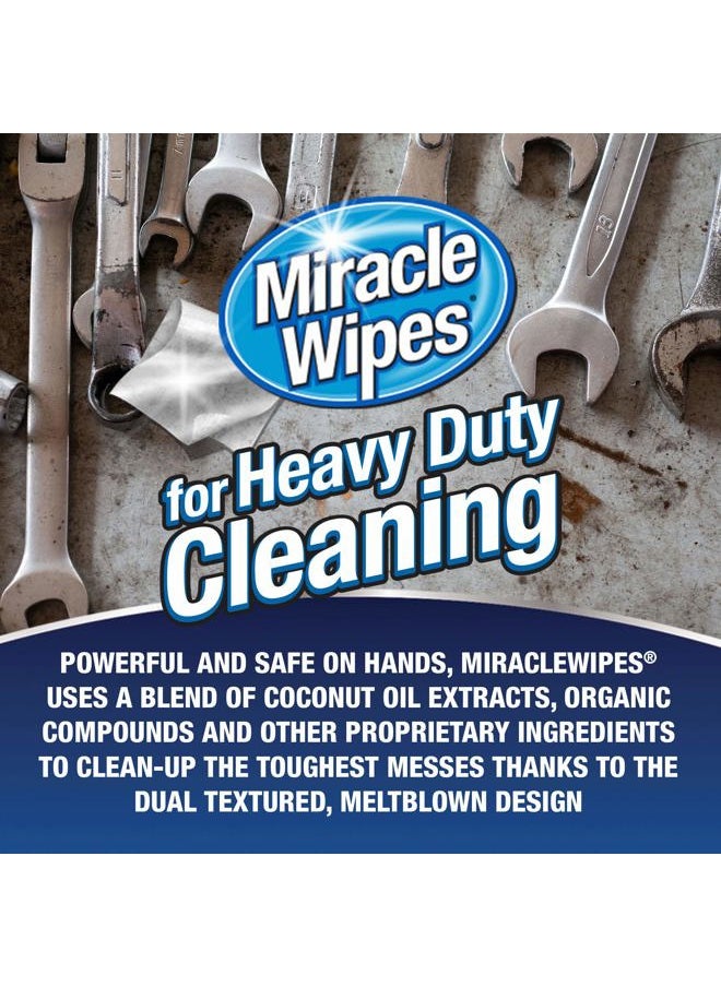MiracleWipes - for Heavy Duty Cleaning (90 Count) - All Purpose Cleaner, Kitchens, Bathrooms, Countertops, Hands, Indoors, Outdoors - Removes Grease, Grime, Crayon, Dirt & More - Image 1
