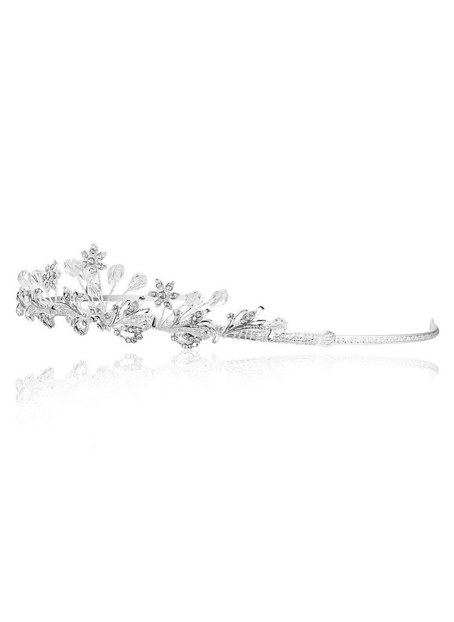 SAMKY Bridal Rhinestone Wedding Crown Crystal Tiara Headpiece Bride'S Hair Accessories  - Image 2