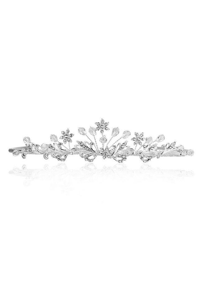 SAMKY Bridal Rhinestone Wedding Crown Crystal Tiara Headpiece Bride'S Hair Accessories  - Image 1
