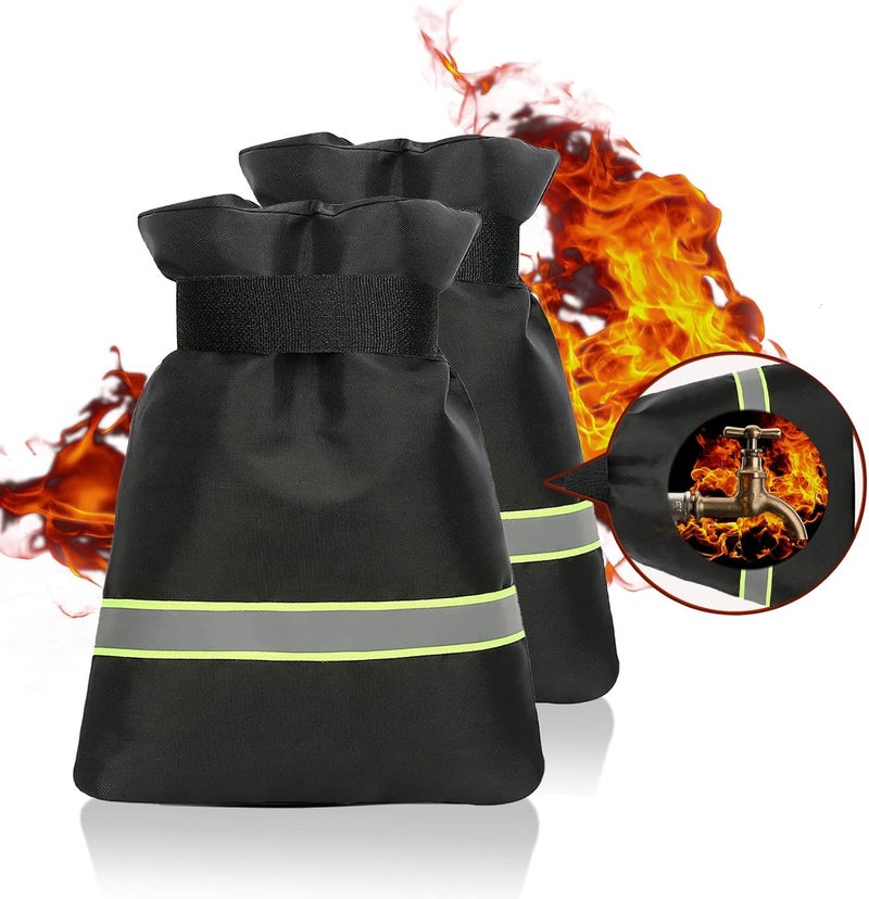 كلاراكو أغطية صنابير خارجية للحماية من تجمد الشتاء، عبوة من قطعتين من أغطية عزل صنابير المياه الخارجية الشتوية، غطاء صنبور معزول مقاوم للماء وقابل لإعادة الاستخدام، عرض 5.9 بوصة × سمك 7.5 بوصة - Image 1