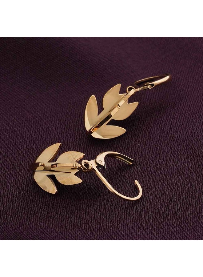 PALMONAS 18k Gold Tone Plated Golden Tulip Earrings
 for Women - Image 2