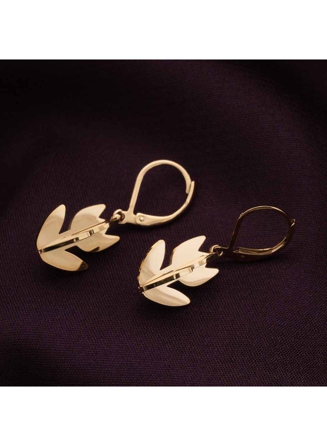 PALMONAS 18k Gold Tone Plated Golden Tulip Earrings
 for Women - Image 3