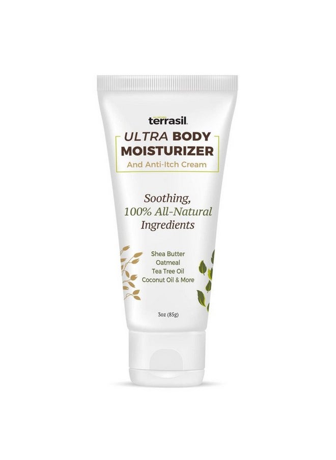 Terrasil - All Natural Dry Skin Body Lotion For Women Moisturizer Cream By Terrasil Shea Butter Tea Tree Lavender Peppermint Coconut Oil Oatmeal Vitamin E Anti Itch 3 Oz (85G) Tube - Image 1