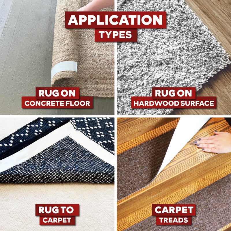 XFasten Double Sided Carpet Tape for Area Rugs, 2 Inch x 10 Yards 1-Inch Core â€“ Heavy Duty Anti Slip Rug Grip Tape, Works as Rug Gripper, Wood Safe, Easy Removal for Hardwood and Laminate Floors - Image 5