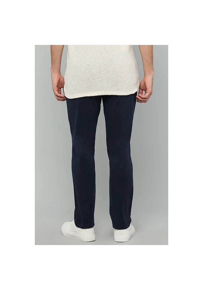 R&b  Solid Slim Fit Pants with Button Closure for Men | Best Price UAE