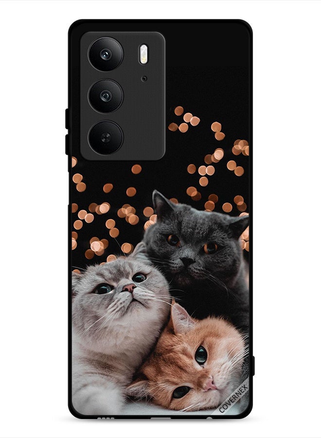 Covernex غطاء حماية Realme C75 4G مع رسومات قطط - Image 1