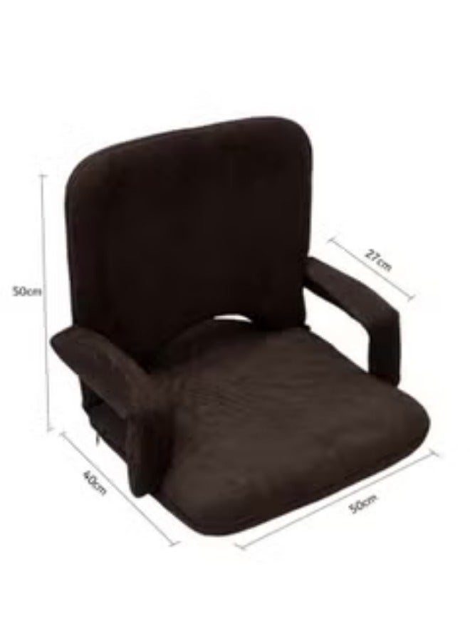 SMART HOME Ground chair with armrests for camping and trips, foam padded with adjustable back (colors may vary) - Image 4