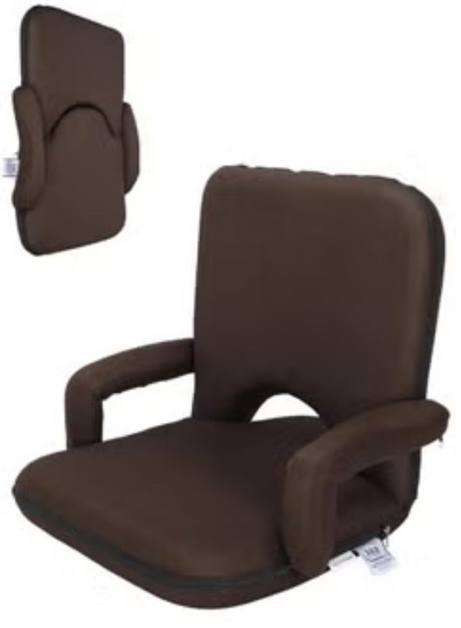 SMART HOME Ground chair with armrests for camping and trips, foam padded with adjustable back (colors may vary) - Image 1