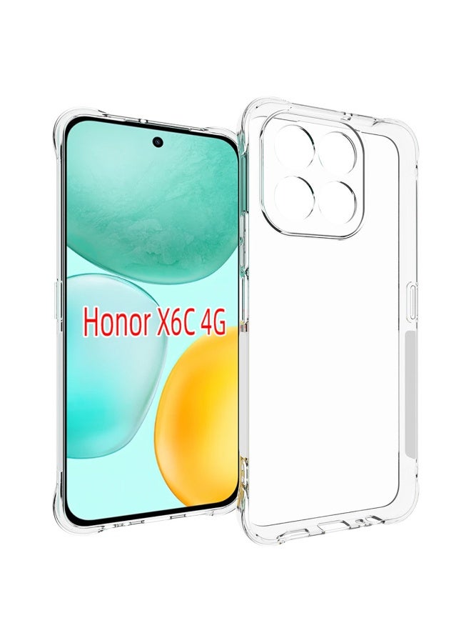 SanHu for Honor X6c 4G 2-In-1 Thin Soft Case Cover, Anti Drop Protection, Anti Fingerprint, Durable, Easy To Clean And Install, Frosted Protective Case+Transparent Four Corner Anti Drop Protective Case - Image 3