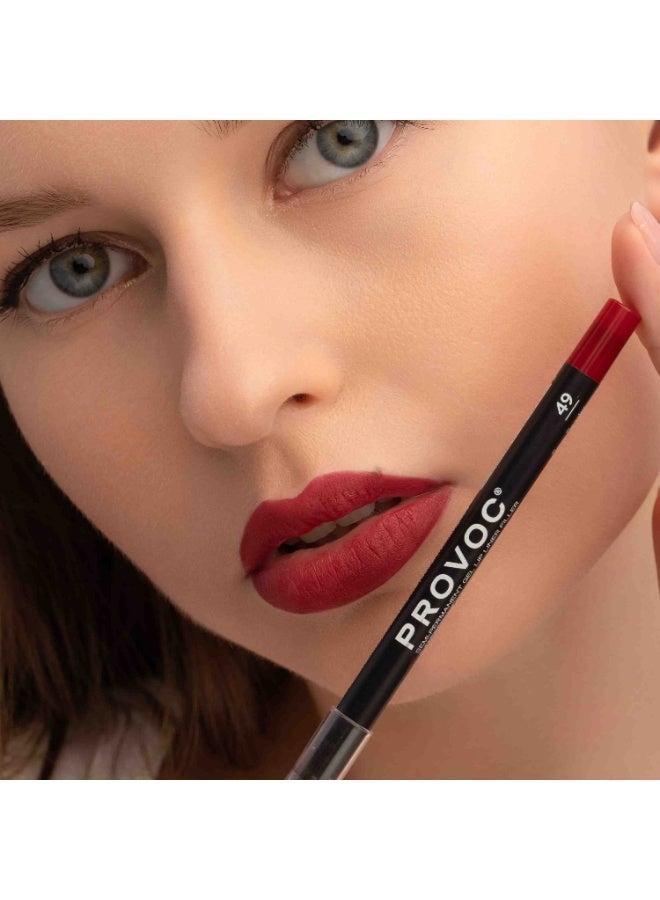 PROVOC SEMI-PERMANENT Gel Lip Liner Filler WP 49 Sexy Scarlet - Image 3