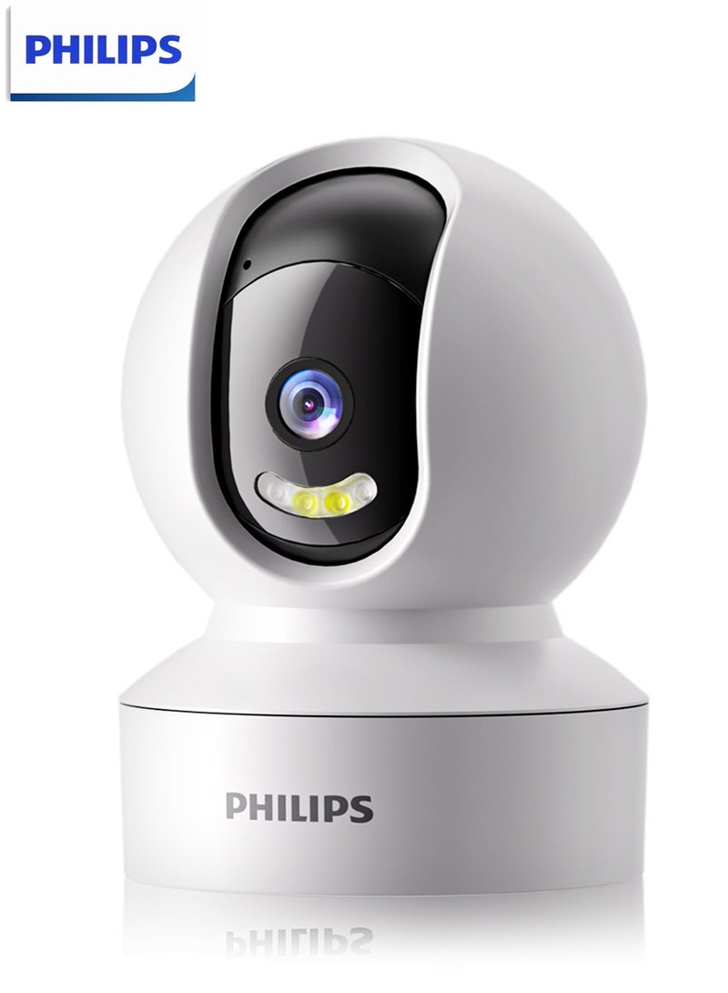 Philips 360° Smart Security Camera – 1080P WiFi Indoor & Outdoor Surveillance, Motion Detection, AI-Enhanced 2K Video, Panoramic 355° Rotation, Smart Tracking, Two-Way Audio, Night Vision, Privacy Mode, 128GB SD Card Support, Remote Alerts for Home, Baby, Elderly, Pet Monitoring – Easy USB Installation, Eco-Friendly - Image 1