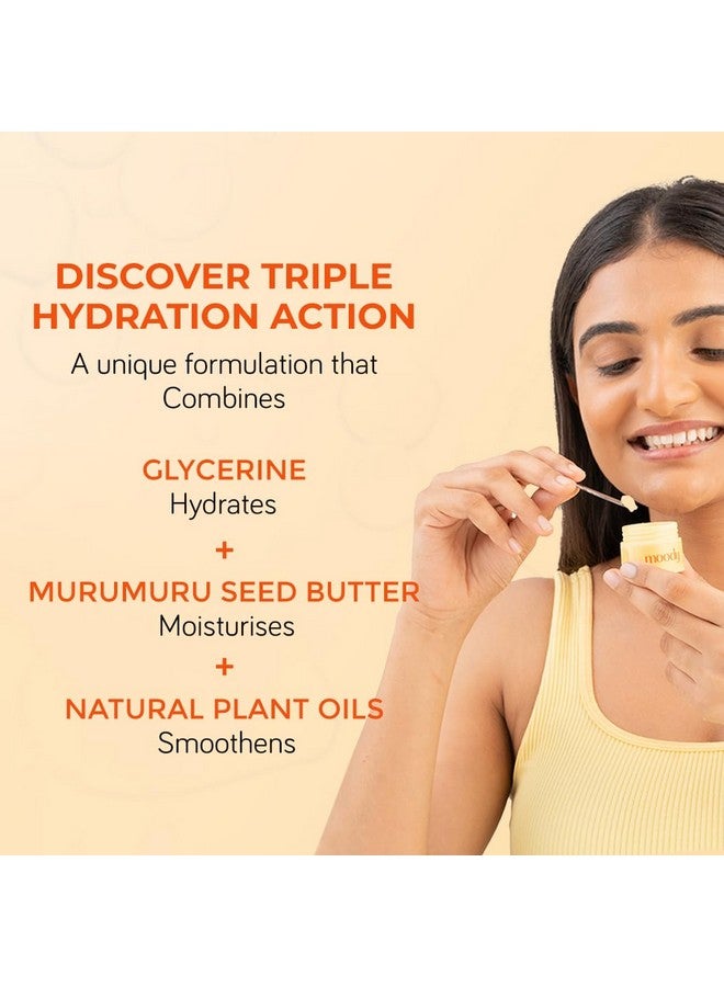 Moody Vitamin C Lip Sleeping Mask for Overnight Hydration & Repair of Chapped Lips | Enriched with Murumuru Butter, Aloe & Hyaluronic Acid | With 24 Hrs Moisturization - 100% Vegan (12gm) - Image 3