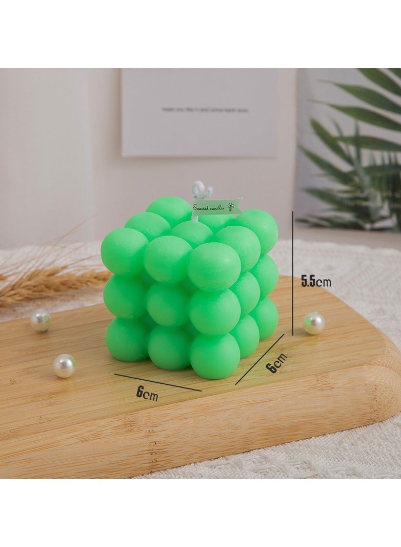 شمعة فقاعية معطرة بوميلو، شمعة جمالية معطرة للمنزل والمكتب وغرفة المعيشة وشموع النوم والشموع المعطرة للهدايا، شموع لغرفة النوم وغرفة المعيشة (أخضر)