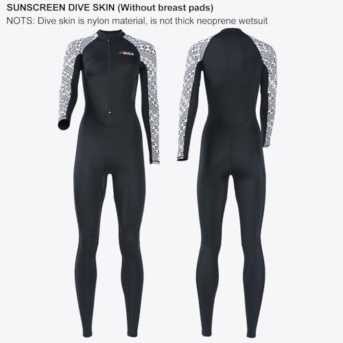 DIVE & SAIL Dive Skin Full Body Rash Guard for Women Youth Swimsuit Wetsuit Front Zipper One Piece UV Protection Snorkel Suit for Diving Surfing Kayaking M Size - Image 2