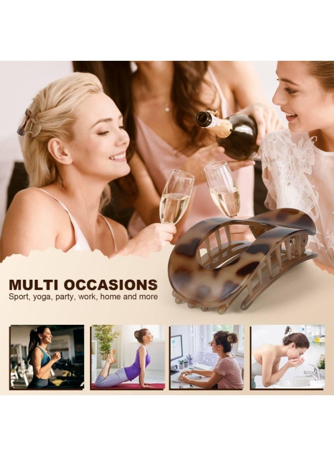 Bukela 6 Pcs Set Flat Hair Clips for Women - Round Flat Claw Clips Strong Hold Lay Down Claw Clip Hair Barrettes Alligator Clip- Simple Elegant Duckbill Hair Clip for Thick Thin Hair - Image 4