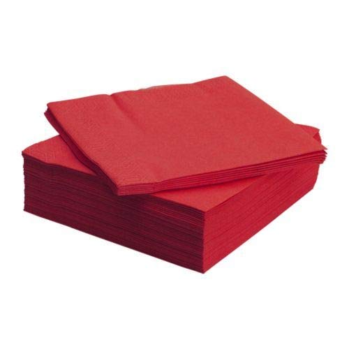 PrettyurParty Pretty UR Party Red Paper Napkins, Beverage Napkin, Disposable Paper Cocktail Napkins, Dinner Napkins for Birthday, Wedding, Graduation Party, Restaurant, Picnic – 2 ply / 20 pcs - Image 1