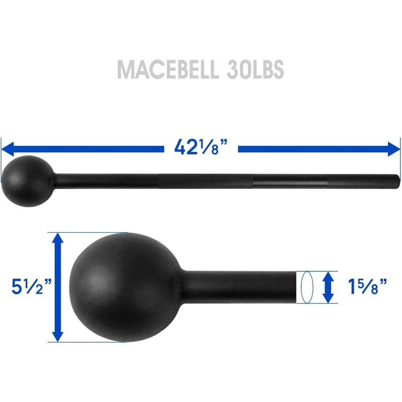 Steel Mace Bell for Strength Training Shoulder, Grip Forearm Workouts For Home, Gym CrossFit 4 KG, 11 KG, 14 KG Powder-Coated Steel Black - Image 2