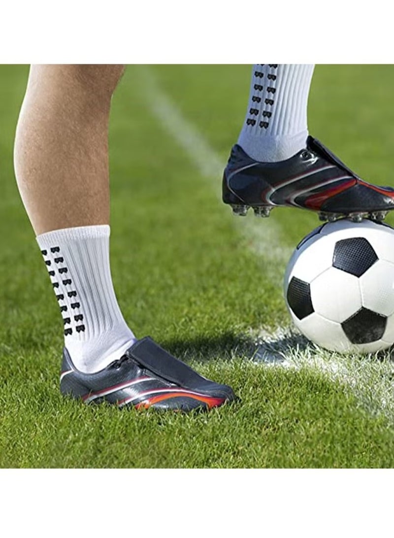 Generic 1Pair white Men's Soccer Socks Anti Slip Non Slip Grip Pads for Football Basketball Sports Grip Socks  - Image 4