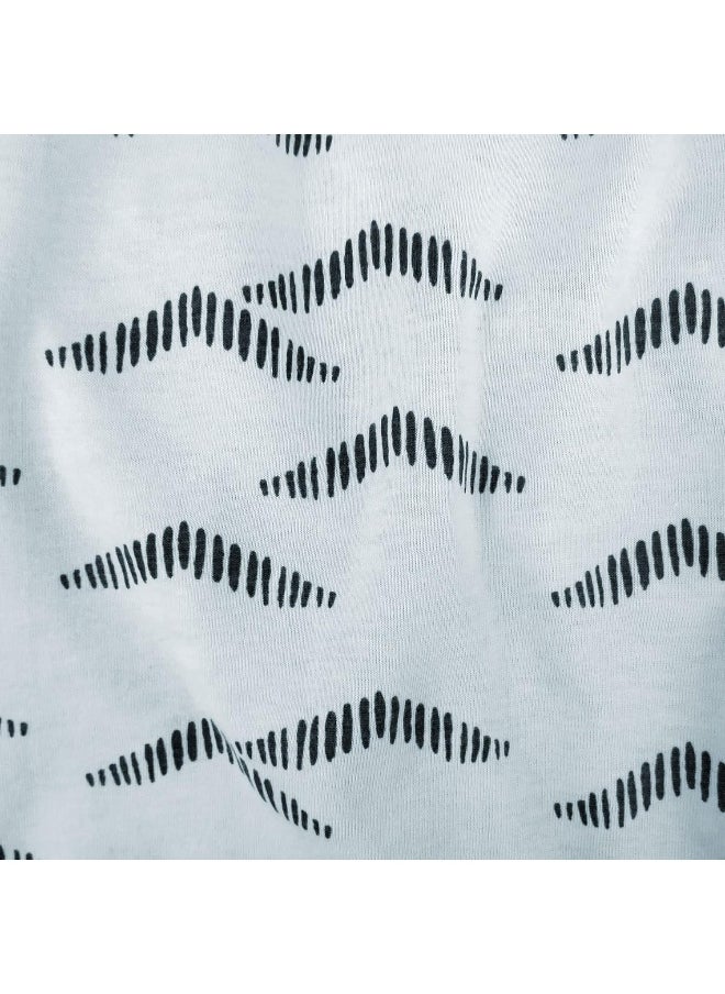 HonestBaby HonestBaby Clothing Infant Organic Cotton Changing Pad Cover, Pyramids Whispering Blue, One Size  - Image 3