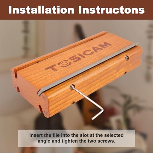 TOSICAM Guitar Fret End Beveling File, 4 in 1 3/23/35/90 Degree fret file - Guitar Bass Fret End Dressing, Guitar Fret Crowning End Bevel File Luthier Tools for Rounding, Shaping and Deburring (GF-4in1) - Image 3