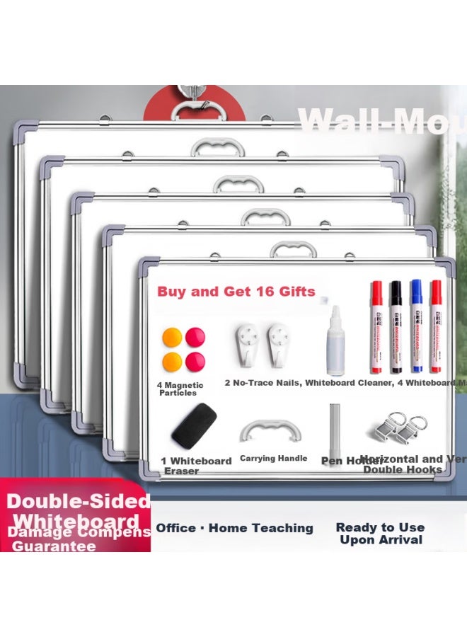 Jinghong 60x90cm Double-sided Whiteboard Magnetic Writing Board Commercial Small Whiteboard Wall Sticker Blackboard Office Memo Board Kids Home Teaching Erasable Drawing Board