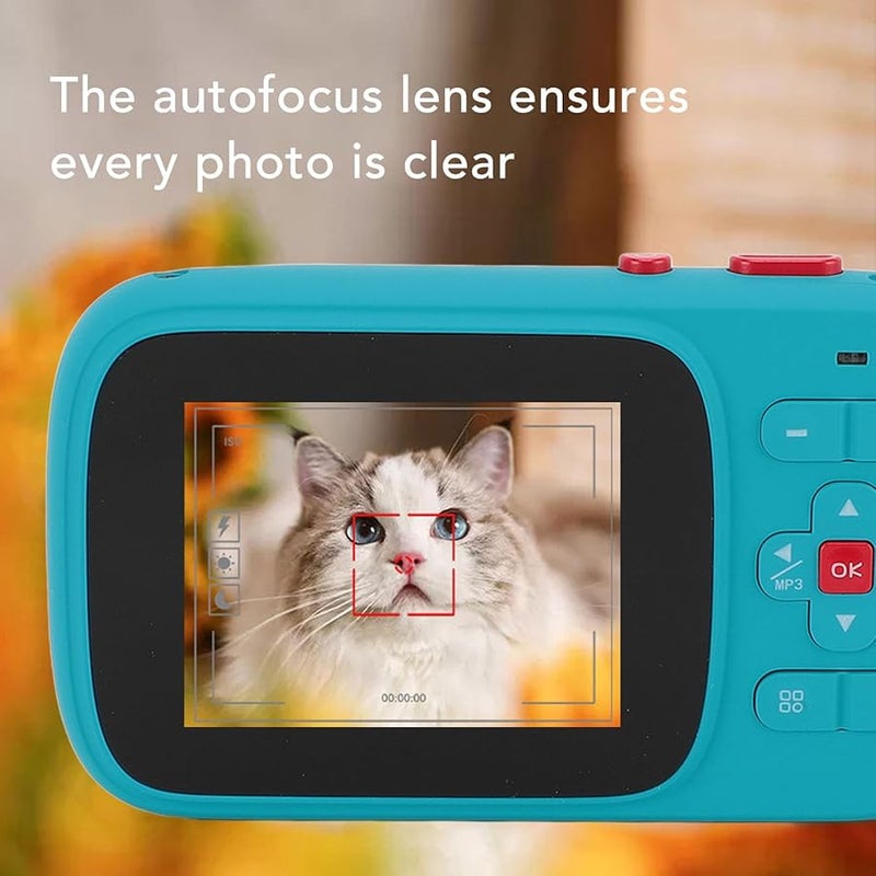 Blue Kids Camera 72MP 2 5K Dual Screen 16X Zoom Anti Shake Vlogging Camera for Teens Students Travel - Image 4