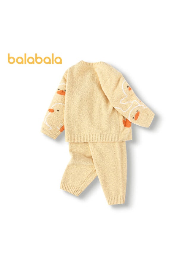 Balabala Balaone Baby Underwear Set For Boys And Girls, Winter Home Wear Autumn Clothes And Pants  Half-fleece 209425134201 - Image 1