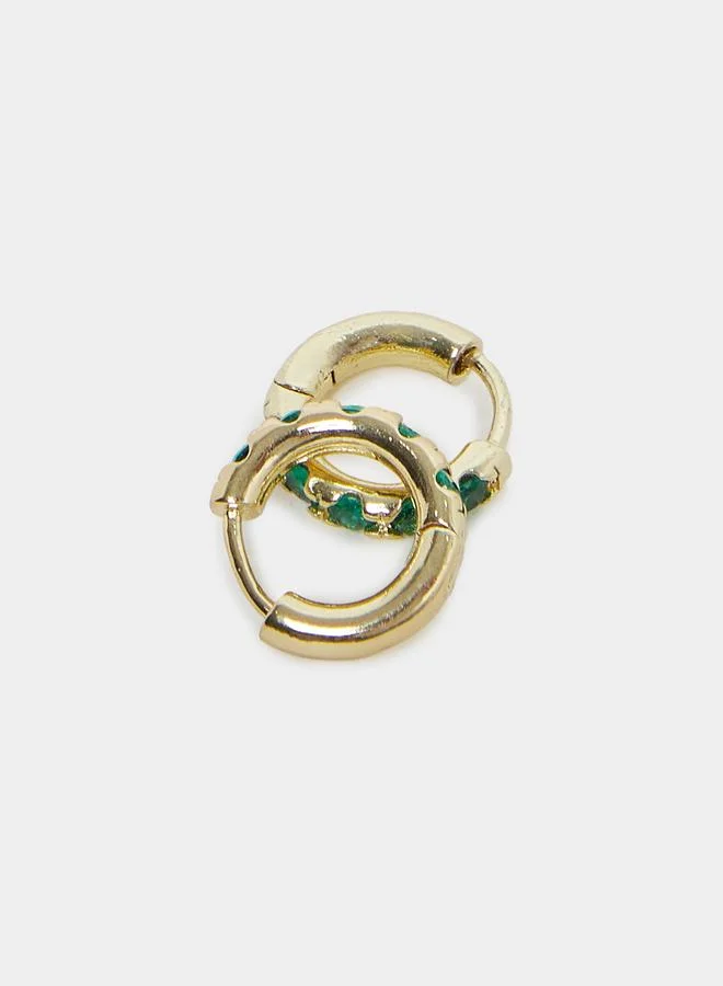 Styli Styli Embellished Hoop Earrings