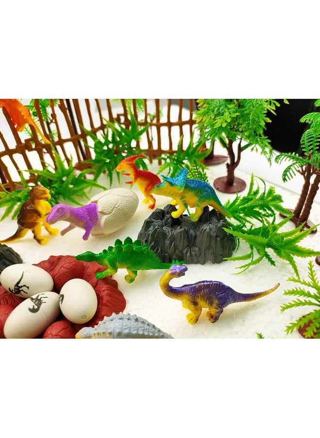 MOMOONNON 56 Pcs Trees Cake Decorations,Dinosaurs Toys Set, Dinosaurs Cake Decorations Model Trees Ho Scale Trees, Kids Dinosaurs Toys Set for Boys and Girls Woodland Scenics or Cake Topper  - Image 4