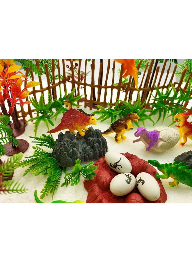MOMOONNON 56 Pcs Trees Cake Decorations,Dinosaurs Toys Set, Dinosaurs Cake Decorations Model Trees Ho Scale Trees, Kids Dinosaurs Toys Set for Boys and Girls Woodland Scenics or Cake Topper  - Image 5