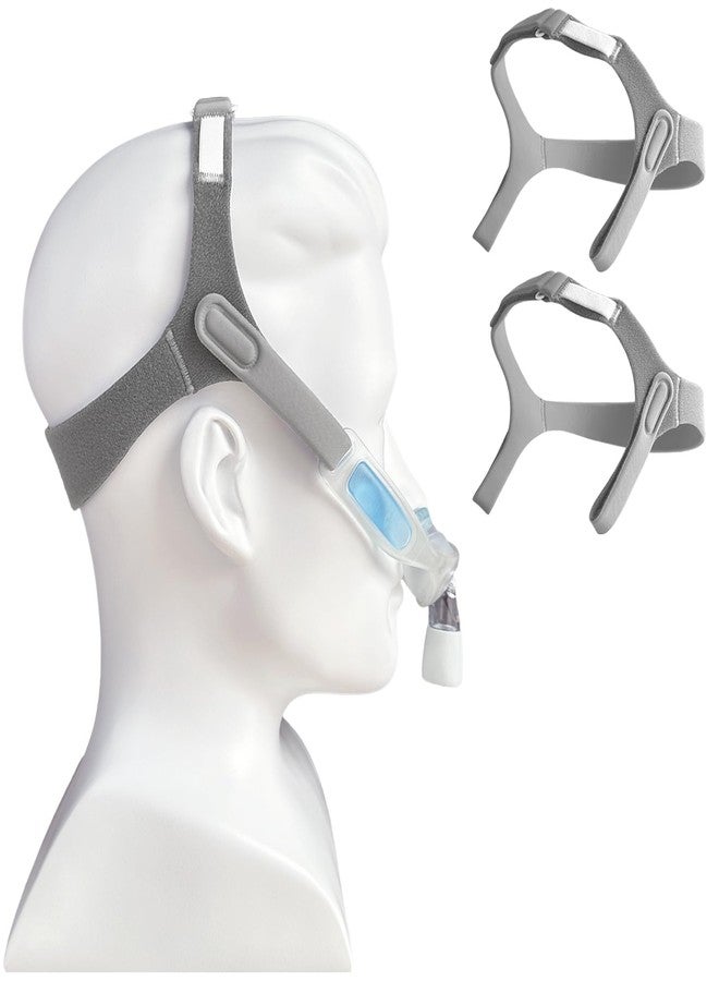GJX 2 Packs Headgear Compatibility with Nuance Pro Closed Edges Replacement CPAP Headgear Strap for Nuance Pro Gel Nasal Pillow Mask Replace Part(Without Nasal Pillow Frame) - Image 1