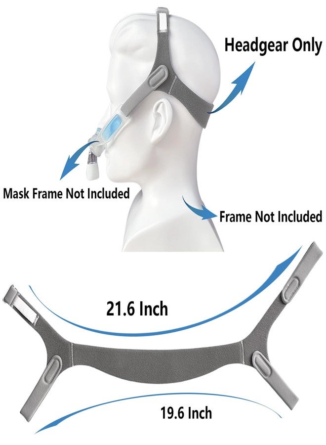 GJX 2 Packs Headgear Compatibility with Nuance Pro Closed Edges Replacement CPAP Headgear Strap for Nuance Pro Gel Nasal Pillow Mask Replace Part(Without Nasal Pillow Frame) - Image 5