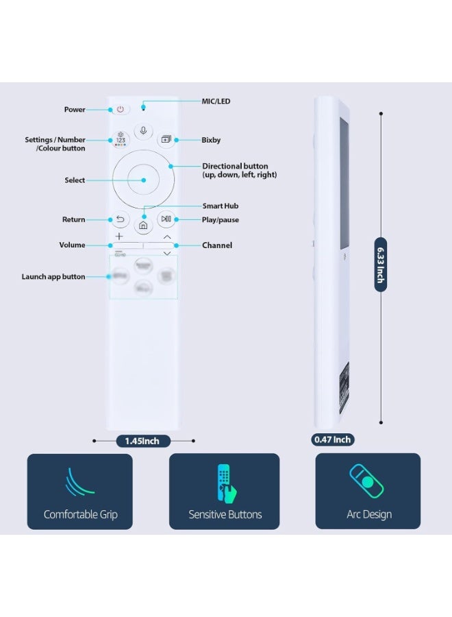 ELTRAZONE Voice Remote Control with Bluetooth & Solar Charging | Smart TV Remote Compatible with 2021–2023 Neo LED, 4K & 8K Ultra HD TVs | Eco-Friendly, Long Battery Life, Fast Pairing – - Image 2