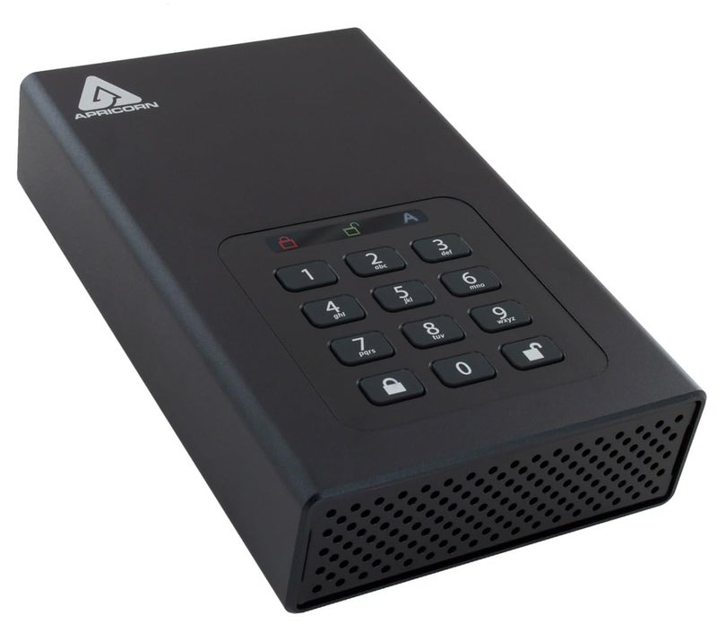 Apricorn 6TB Aegis Padlock DT 256-Bit Encryption USB 3 Hard Drive (ADT-3PL256-6000) - Image 1