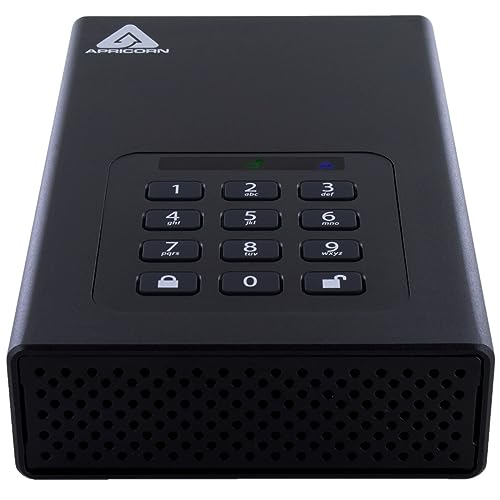 Apricorn 6TB Aegis Padlock DT 256-Bit Encryption USB 3 Hard Drive (ADT-3PL256-6000) - Image 3