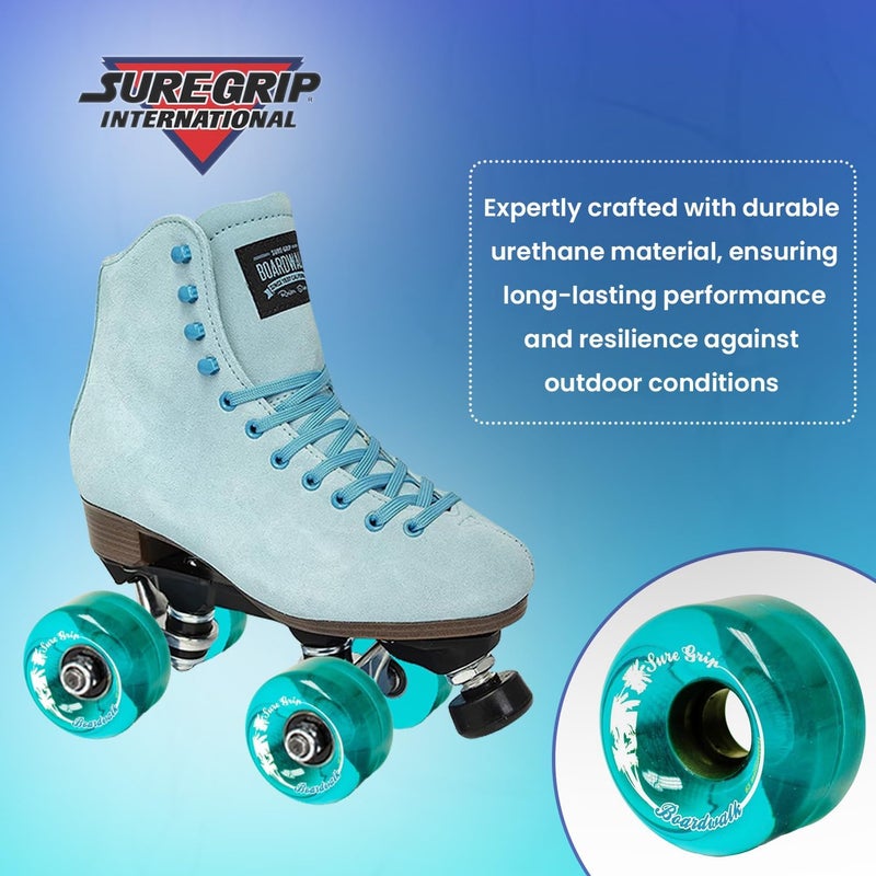 SureGrip Boardwalk Outdoor Roller Skates Wheels | Made with Urethane & 65mm Diameter | Suitable for Complete Wheels Replacement Made in USA (Set of 8 Wheels) - Image 2
