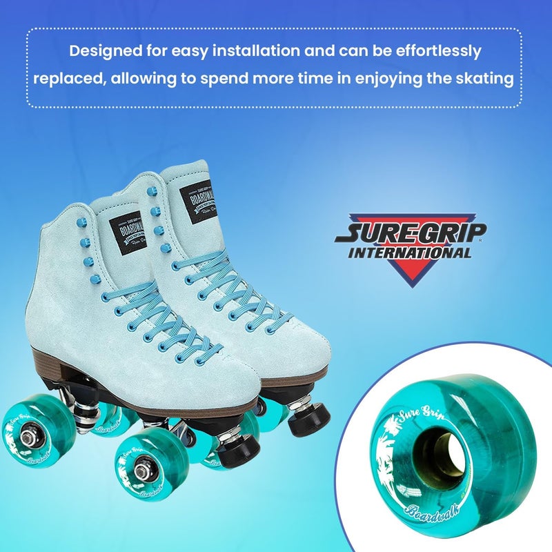 SureGrip Boardwalk Outdoor Roller Skates Wheels | Made with Urethane & 65mm Diameter | Suitable for Complete Wheels Replacement Made in USA (Set of 8 Wheels) - Image 4